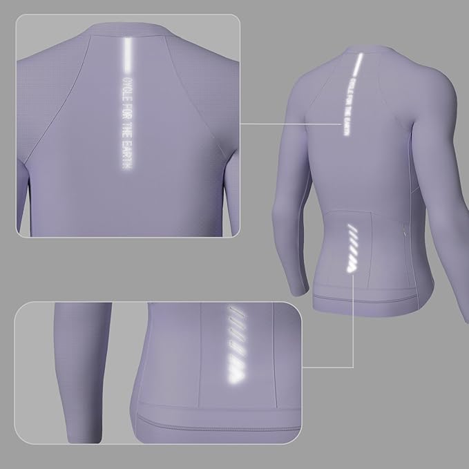 Lo.gas Cycling Jersey Men Short Sleeve, Road Bike Jerseys Full Zipper with Pockets, Bicycle Clothing Breathable Quick Dry