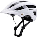 LUMDEER Bike Helmet for Adults - Mountain Bicycle Helmet with Rechargeable Light, Airflow Visor, Lightweight Ajustable Biking Helmet for Men Women