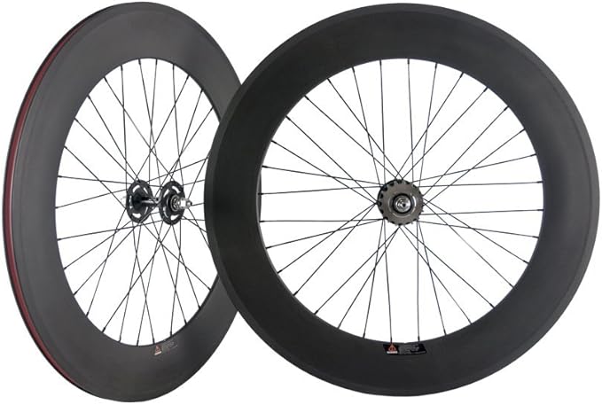 Carbon Fixed Gear Wheelset 700C 88mm Track Wheel Clincher Matte Finish