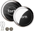 Tracker Tag Finders Work for Apple Find My (iOS Only) GPS Tracker Air Tags for Luggage Keys Backpack (Black&white1, 2Pack)