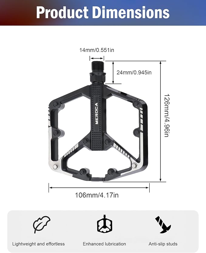 CHADWICK High-Performance Bicycle Pedals – CNC Aluminum Alloy MTB Pedals with Sealed Bearings for Road, Mountain, and BMX Bikes