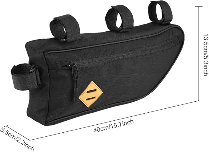Tbest Bike Triangle Frame Bag, Bicycle Frame Bag Large Waterproof Cycling Triangle Pack Bike Front Top Tube Bag Cycling Under Seat Pouch