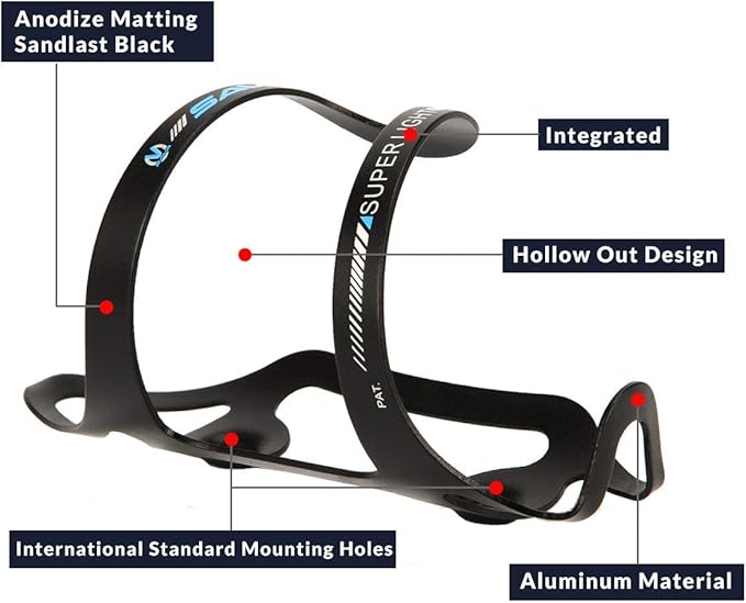 SAVADECK Bicycle Lightweight Aluminum Water Bottle Cage Alloy Bike Bottle Holder Bike Accessories Blue