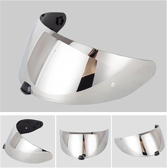 Motorcycle Helmet Visor for HJ-31 i70/i10 Face Shield Replacement for i70 i10, Uv Protection Deep Silver-mirror (Silver Mirror)