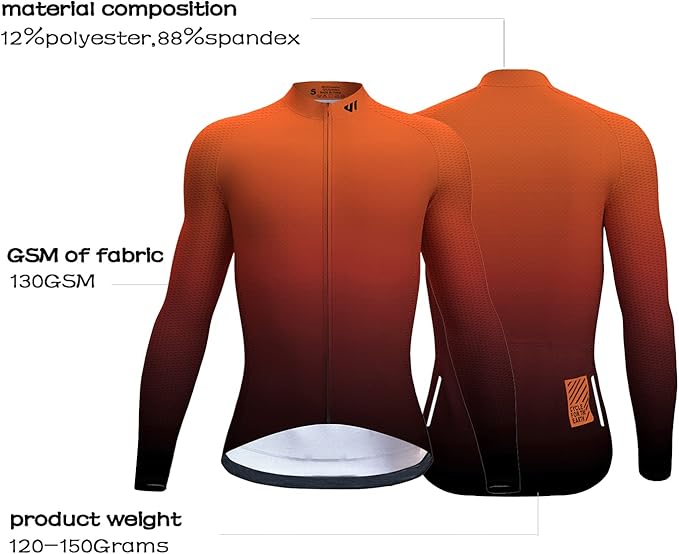Lo.gas Cycling Jersey Men Short/Long Sleeve Bike Biking Shirts Full Zip with Pockets Road Bicycle Clothes