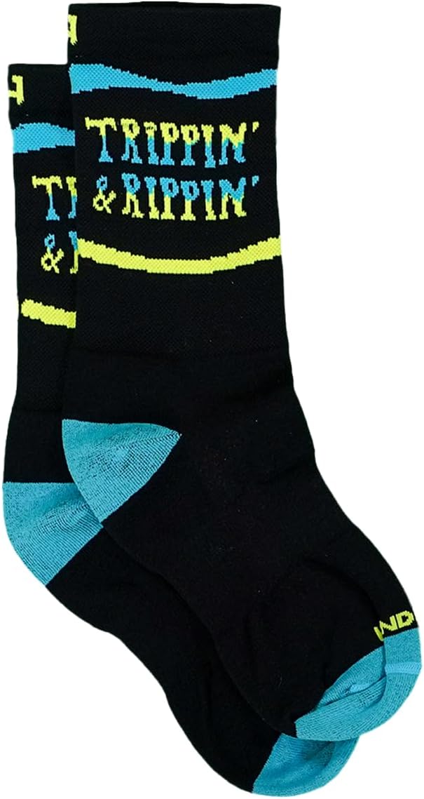 Handup FootDown Cycling Socks - Non Compression Lightweight 90% Nylon 10% Spandex Blend Socks - Made in the USA