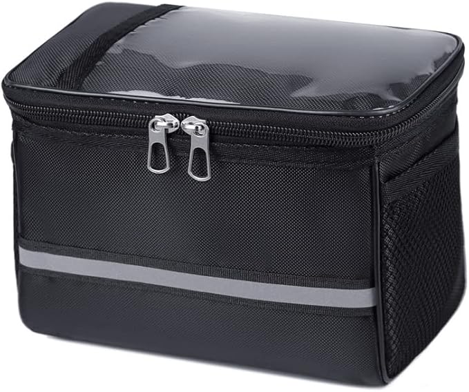 Bike Handlebar Bag – Waterproof Bicycle Handlebar Bag with Reflective Strip, Lightweight Front Storage Pouch for Road & Mountain Bikes, Easy Installation Cycling Organizer