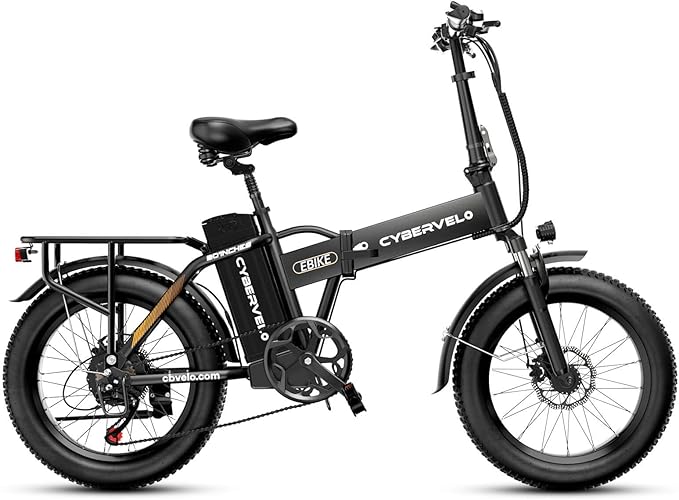 1000W Folding Electric Bike, 48V 20AH Large Removable Battery E Bike, 30+MPH, 80 Miles Max Range, 20" Fat Tire Electric Bike for Adults, Adult Electric Bicycles for Long