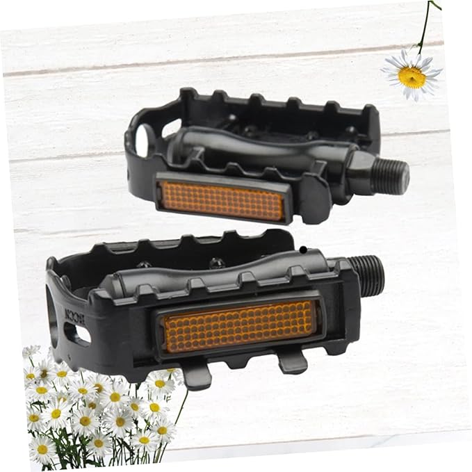 VANZACK 1 Pair Mountain Pedals Cycle Clips Cycling Treadle Mountain Platform Pedals Shoes Cleatsf Bikes for Adults Cleats Pedal Black Parts Appendix Aluminum Alloy