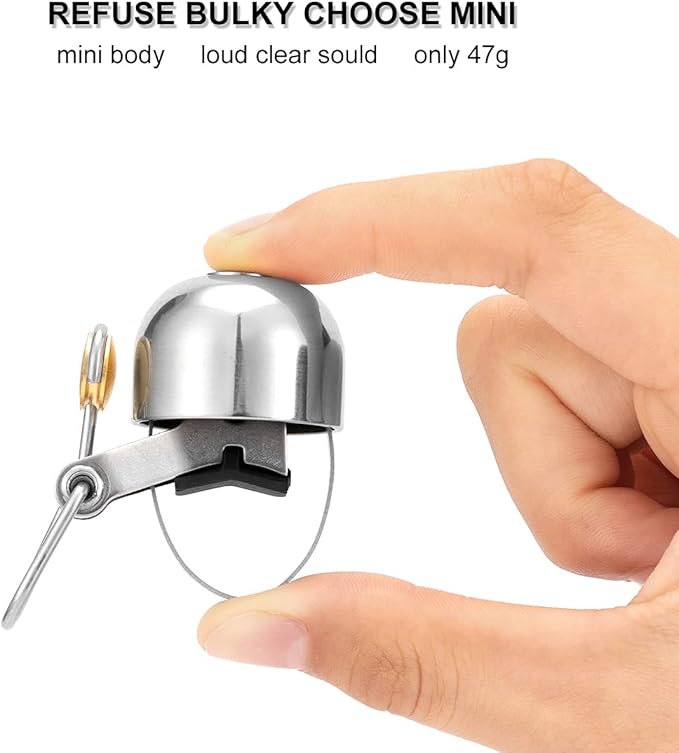 ROCKBROS Bike Bell Classic Bicycle Bell for Bike Ring Bell with Loud Sound Bells for Road Mountain Bike Handlebars Adults
