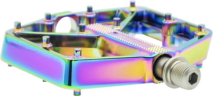 Mountain Bike Pedals Flat - MTB Pedals Flat, Bicycle Pedals, Road Bike Pedals, BMX Pedals, for BMX MTN Road Gravel EBike, Specialized Parts, Adults, Aluminum Metal Stamp 9/16"