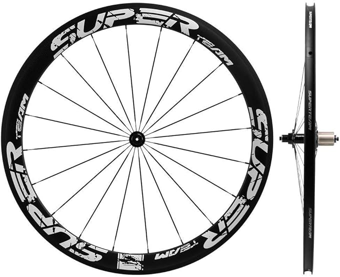 Superteam 50mm Clincher Wheelset 700c 23mm Width Cycling Racing Road Carbon Wheel Decal