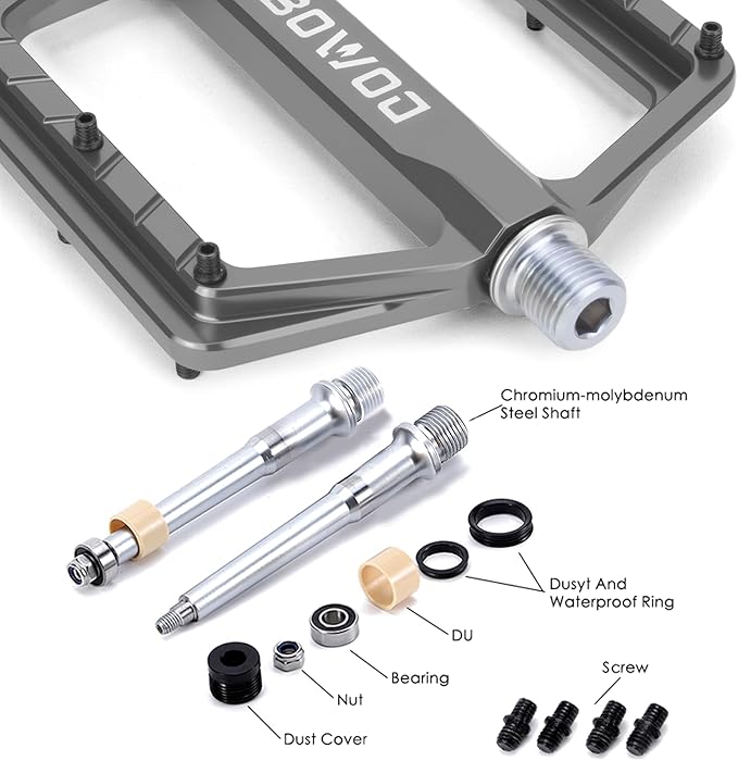 Bike Pedals 9/16" Lightweight Non-Slip Bicycle Platform Pedals - Fits Most Adult Bikes & Mountain Bikes &MTB, Road Bikes and Slip-Resistant Design