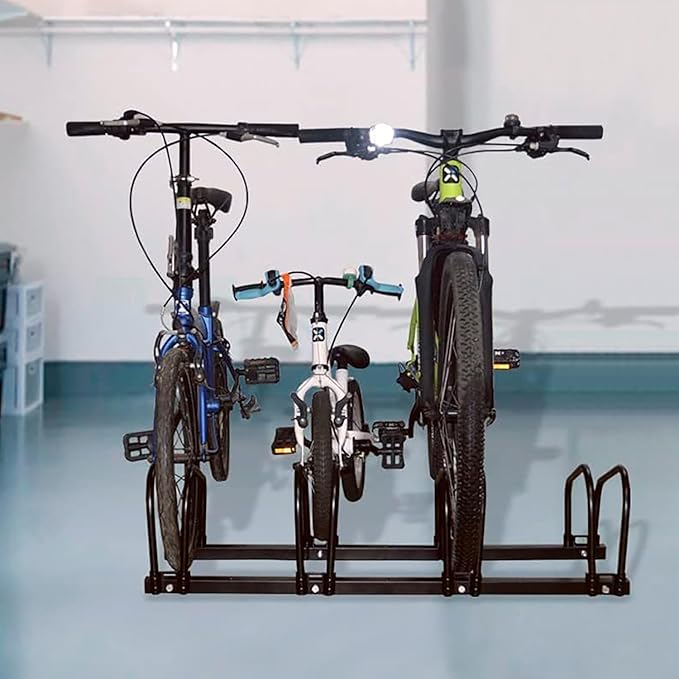 Bike Stand, 4 Bikes Rack Garage, 2.4" Width for most of Bikes