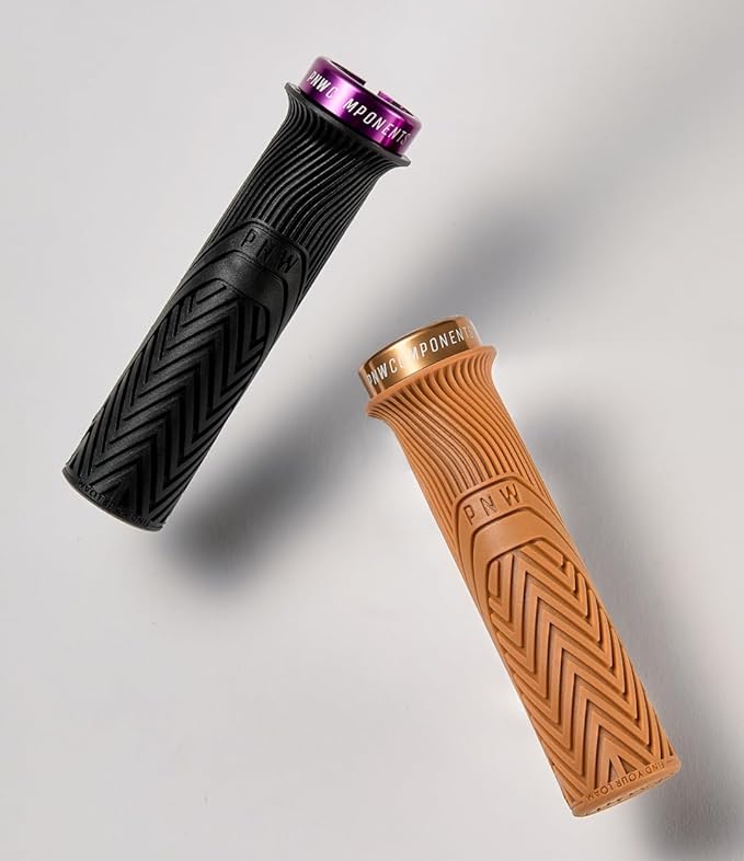 PNW Components Loam MTB Bike Grips – Lock-On Mountain Bike Handlebar Grips – 25A Tacky Rubber – Ergonomic Trail & Enduro Grip – 30mm or 34mm – Multiple Colors