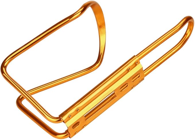Lightweight Aluminum Alloy Bicycle Water Bottle Cage Holder for Outdoor Activities, Bike Bicycle Cycling Drink Water Bottle Rack Holder Cage (Gold)