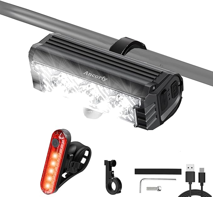 Super Bright LED Bike Light, USB Rechargeable Bicycle Headlight, Waterproof Bike Headlight, 5 Modes 2500 Lumen Bicycle Headlight, MTB Off-Road Cycling Commuting