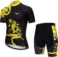 Sportswear Cycling Jerseys Short Sleeve Bike Clothing Bike top Men MTB Jersey Breathable Summer Black