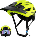 Favoto Adult Mountain Bike Helmet for Men & Women, Magnetic Buckle MTB Helmet with Removable Visor, Lightweight for Commuting & Off-Road Cycling