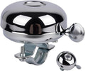 Bicycle Bell for Adult Bikes– Silver Metal Bike Bell with Clear Loud Ring – Easy Press Bell for Road, Mountain, Folding Bikes & Scooters
