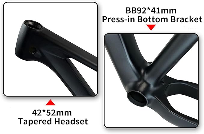 Mountain Bike Hardtail Disc Brake Frame 27.5er 29er Carbon Fibre Rigid Frame 15/17/19in Thru-Axle Frame 142mm/148mm XC Cyclocross Bikes Frame Full Internal Routing(29 * 19"_142MM)
