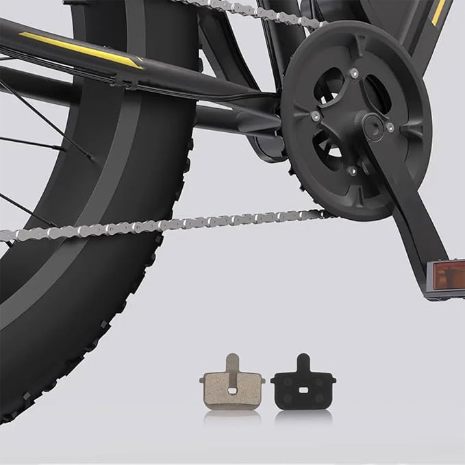 Homoyoyo Mountain Bike Disc Brake Pads 5 Pairs Hydraulic Semi-Metallic Bicycle Brake Pads for Electric Bikes Universal for Trail and Urban Riding