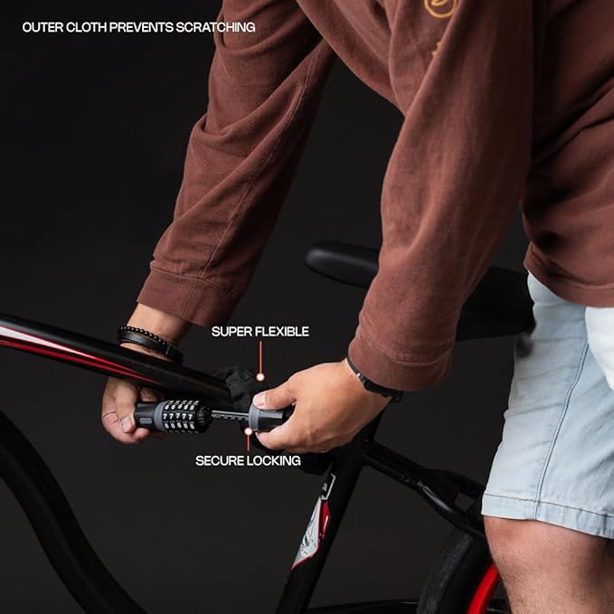 Heavy-Duty Bike Lock – Anti-Theft 5-Digit Combination Bicycle Lock | Weather-Resistant, Cut-Resistant Security Lock for Mountain, Road & Hybrid Bikes by Revas