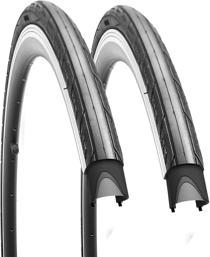 1 or 2 Pack 700X23C/25C/28C/35C Road Bike Tires with or Without 2 Inner Tubes Presta Valve and 2 levers for City Commuter Road Pavement Garden Trail Bike Tires