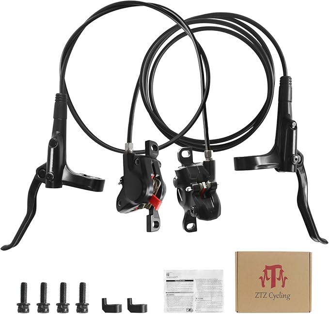 BR-BL-MT200 MTB Hydraulic Disc Brakes Set Left Front 800mm Right Rear 1550mm Mountain Bike Hydraulic Brake Mountain Bike Bicycle Disc Brake 2 Piston