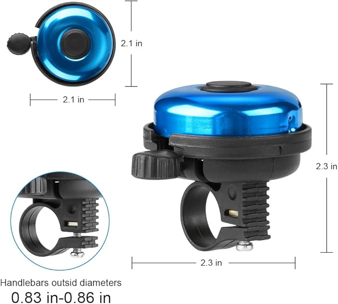 Accmor Classic Bike Bell, Aluminum Bicycle Bell, Loud Crisp Clear Sound Bicycle Bike Bell for Adults Kids