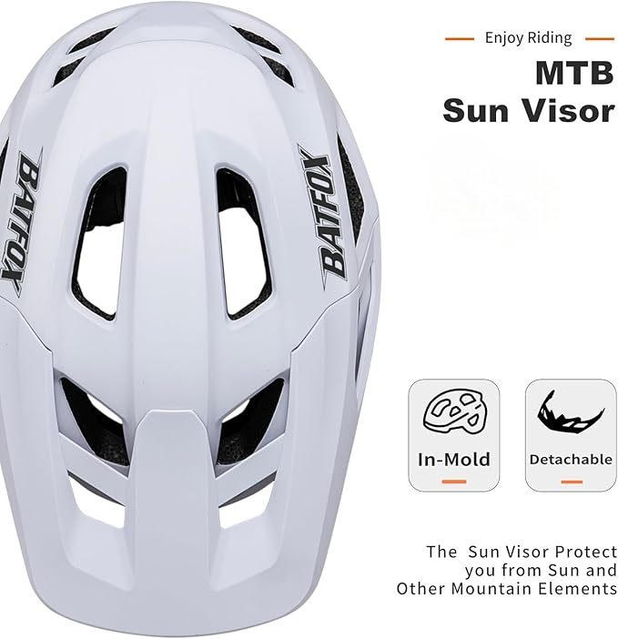 BATFOX NTA 8776 E-Bike & Mountain Bike Helmet for Adults Youth, E-MTB Cycling Helmet for Men Women (52-60CM)