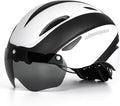 Shinmax Bike Helmet for Men Women, Bicycle Helmet with Detachable Magnetic Goggles Adjustable for Adult Road Biking Mountain Cycling Helmet