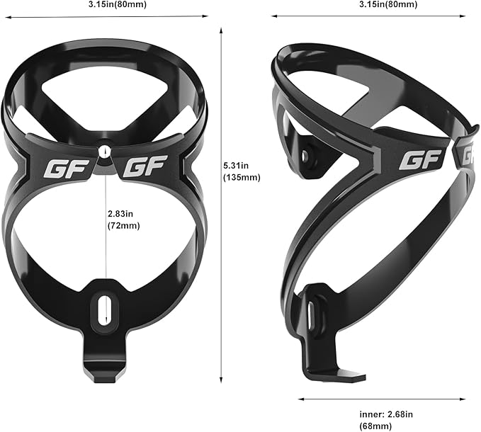 GEMFUL Bike Water Bottles with Bicycle Holder 750ml Mtb Cycling Squeeze 24 oz Sport Bottle 2 Pack