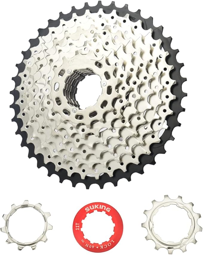 CYSKY 8/9/10/11/12-Speed Cassette 11-25T/28T/32T/34T/36T/40T/42T/46T/50T/52T Bike Sprocket Freewheel Compatible with Shimano, Sram HG Hub, Fit for Mountain Bike, Road Bike, MTB Cassette