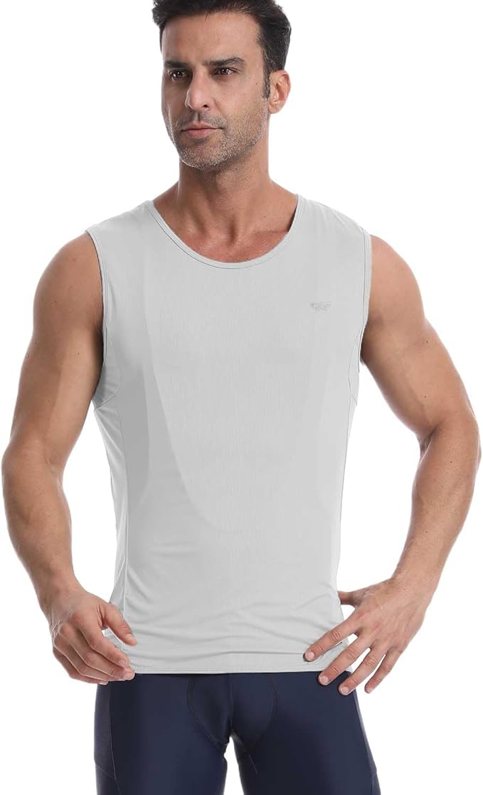 Lo.gas Sleeveless Cycling Jersey Men, Biking Base Layer Breathable and Lightweight with Back Pocket Sports Vest