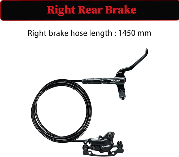 RUJOI Bike Disc Brake Kit, Hydraulic Disc Brake Set with Aluminum Oil Pressure Caliper and Alloy Bicycle Brake Lever, 160mm Rotor, Bicycle Accessories for MTB/Ebike/Folding Bike/Scooter/Fat Bike