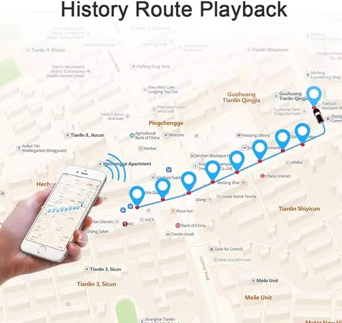 GPS Tracker for Car Truck Vehicles GPS Tracker Real time Mini Wired GPS Tracker for Motorcycle, Boats, Machinery, Assets, with Anti-Theft Alarm, Super Cheap $5 Monthly Fee - 4G TK806