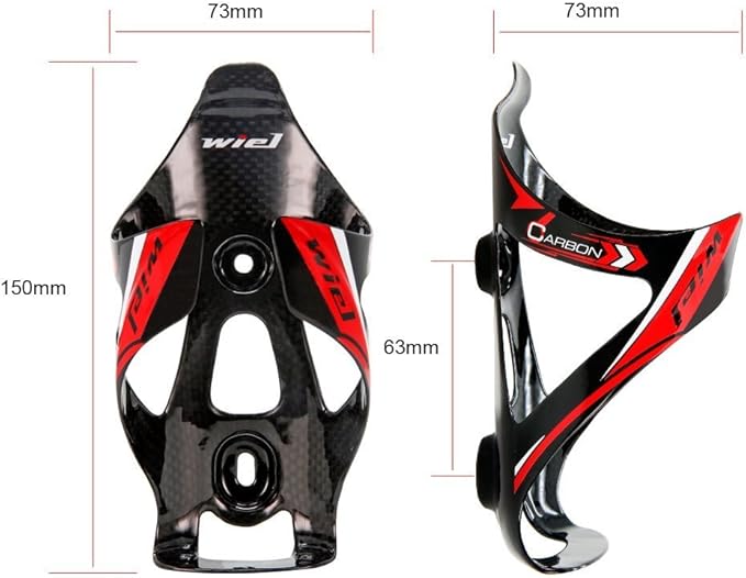Wiel Full Carbon Fiber Bicycle Bike Light Drink Water Bottle Cage Holder