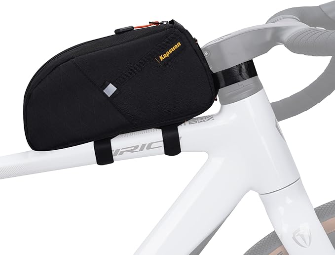 Bike Top Tube Bag - Waterproof Bicycle Bag, 1.5L Bike Frame Bag Cycling Accessories Bike Pouch for Mountain Road Bikes