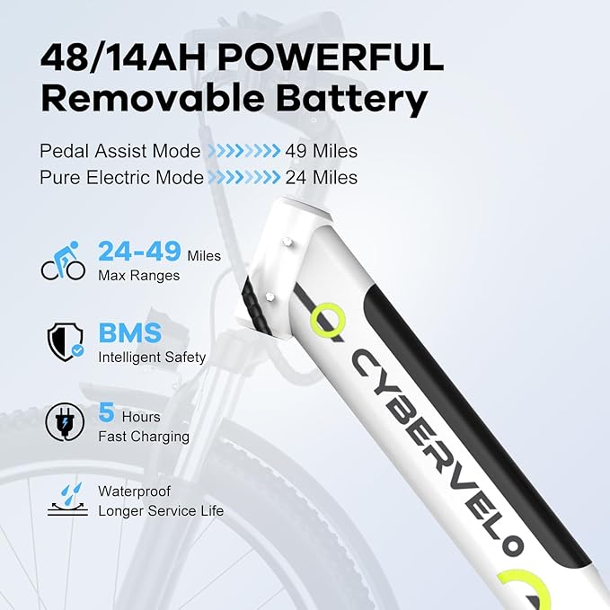 1000 Peak Electric Bike for Adults,up 80 Miles Removable Battery Ebike, 26" Electric E Bike with 7-Speed,Adult Electric Bicycles for Commute Beach Snow Womens/Man All Terrain