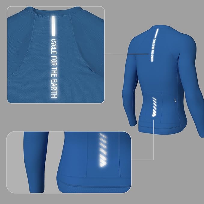 Lo.gas Cycling Jersey Men Short Sleeve, Road Bike Jerseys Full Zipper with Pockets, Bicycle Clothing Breathable Quick Dry