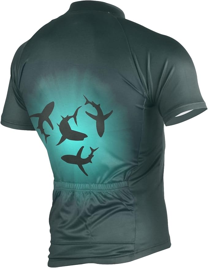 Men's Cycling Bike Jersey Short Sleeve Moisture Wicking, Breathable, Quick Dry Biking Shirt with 3 Rear Pockets