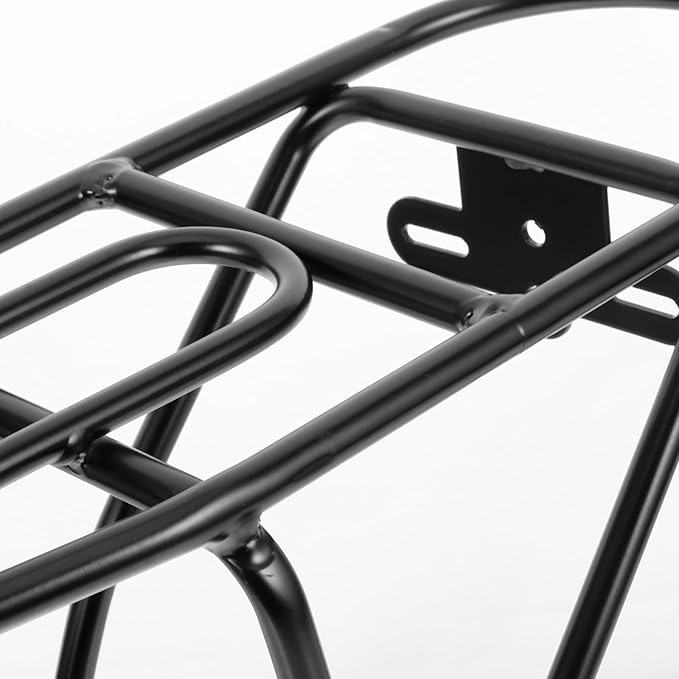 Aluminum Alloy 20-inch Folding Bicycle Rear Cargo Rack Black Compatible Brake Bike Backseat Rack for Folding Bikes and Commuter Cycling Storage