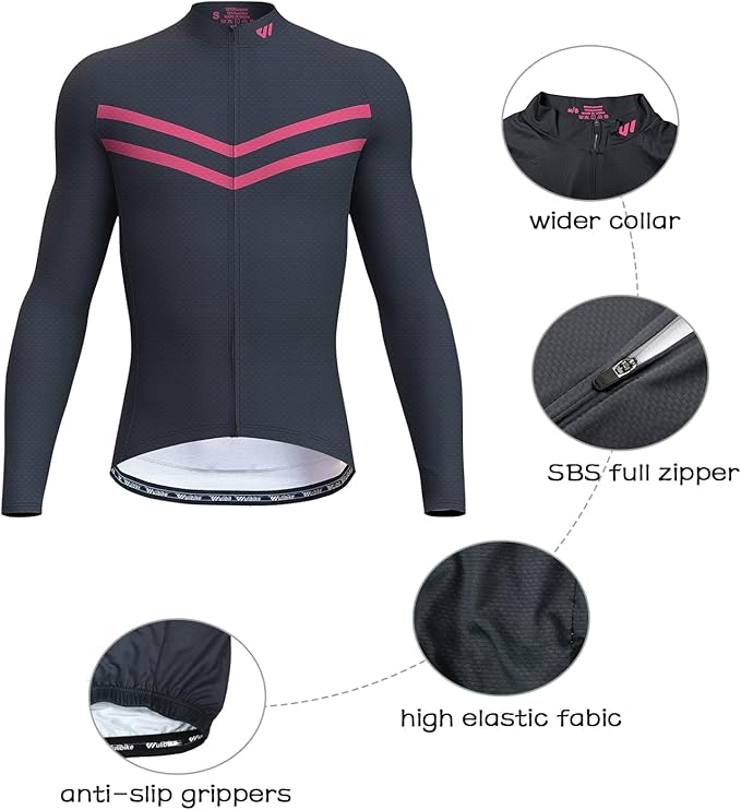 Lo.gas Cycling Jersey Men Short/Long Sleeve Bike Biking Shirts Full Zip with Pockets Road Bicycle Clothes