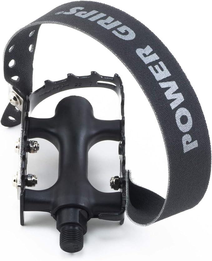 Power Grips Sport Bicycle Pedal Strap kit- Power Grips Pedal Straps Attached to 9/16" Pedals for Increased Pedal Stroke Power (no Assembly Required)