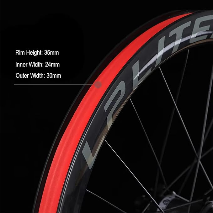 20in Carbon Fibre Folding Bike Wheelset, Quick Release BMX Bicycle Wheel Rim 24H 100/135mm, Marble Pattern Rims
