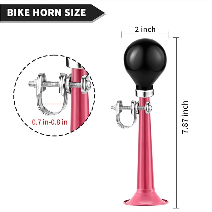 Bike Horn for Adults Classic Horn Metal Squeeze Clown Horn, Fits All Bicycle Handle Bar, Loud Sounds