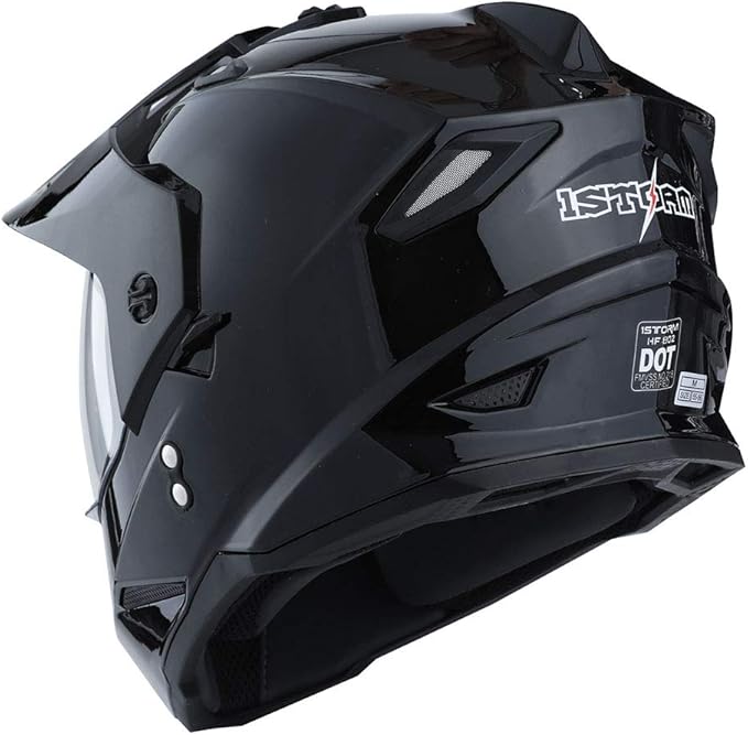 1Storm Dual Sport Motorcycle Motocross Off Road Full Face Helmet Dual Visor: HF802