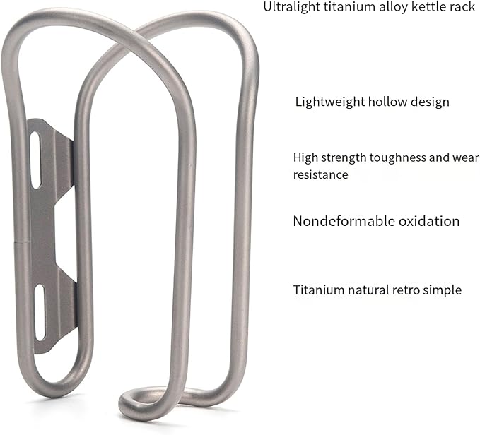 Bike Water Bottle Holder, Lightweight Titanium Alloy Bicycle Mount Cage Rack, Easy Installation, Universal Water Bottle Cage for Road, Mountain Bikes (A)