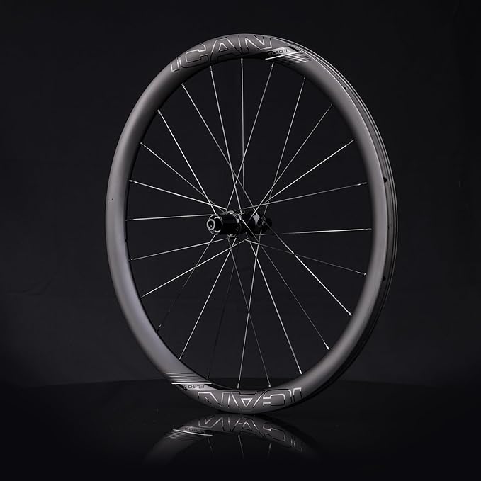 ICAN FL40/50 Max 1347g/1370g/1395g Carbon Disc Road Bike Wheelset 23mm Inner Width 700C 36T Ratchet System Hub